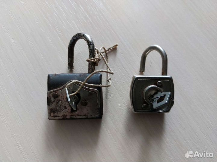 Замок навесной СССР маленький 2 шт