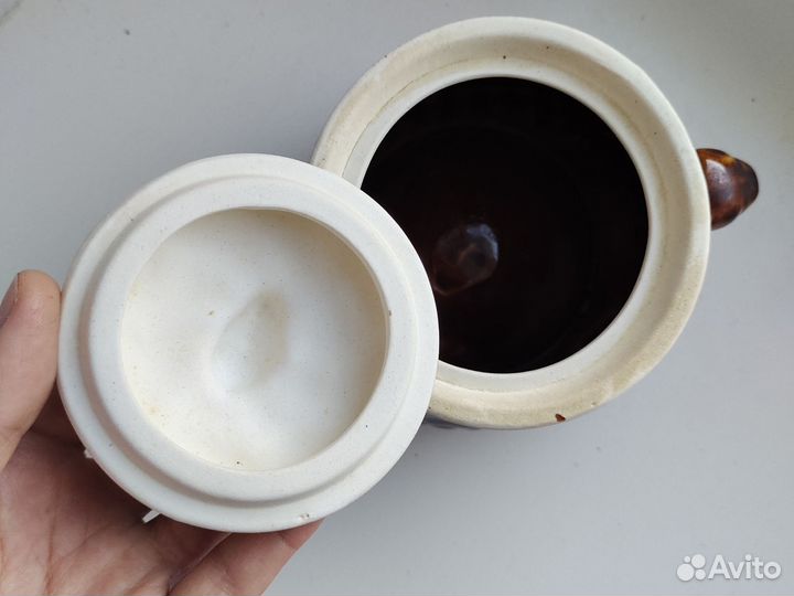 Горшочек глиняный для запекания с крышкой