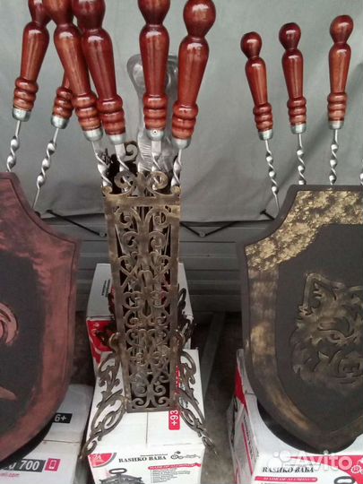 Шампура с деревянной ручкой