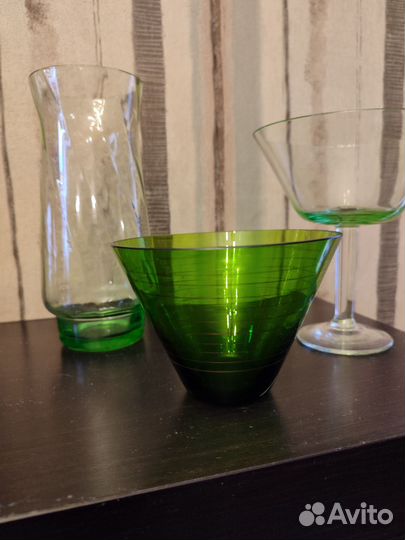 Ваза цветное стекло СССР