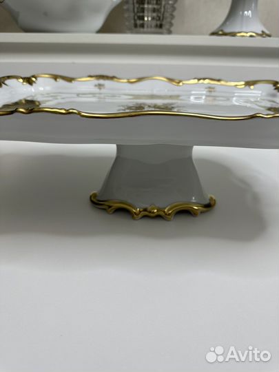 Блюдо на ножке фарфор Германия Веймар