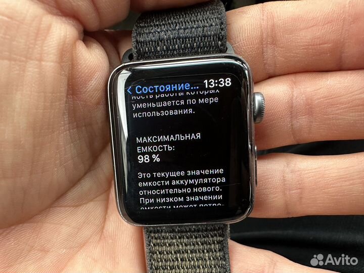 Apple watch 3 42mm LTE 98 Батарея Оригинал