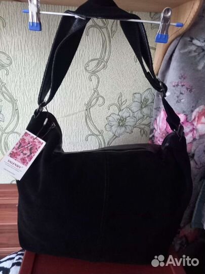 Сумка натуральная кожа+замш, новая