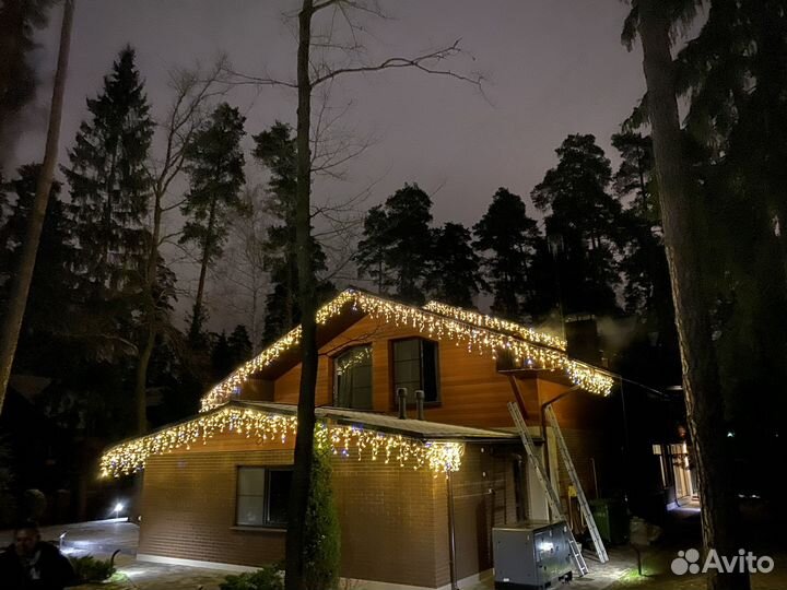 Украшение дома, К новому году под ключ герлянды