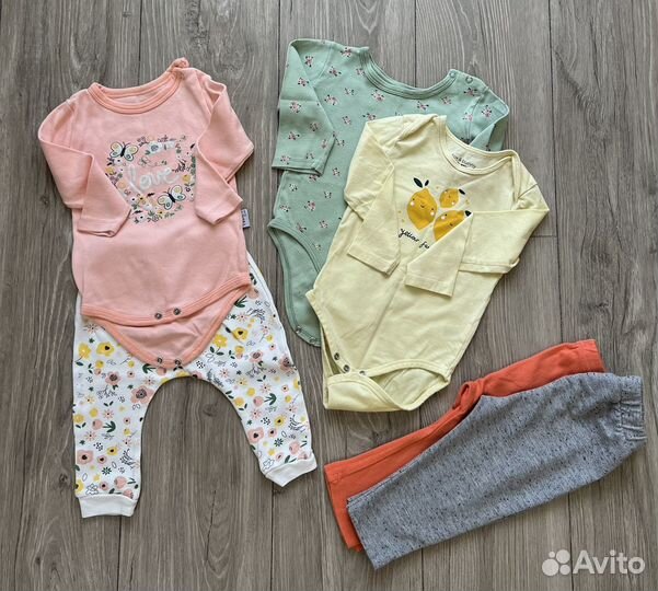 Детские вещи пакетом от 0 до года для девочки