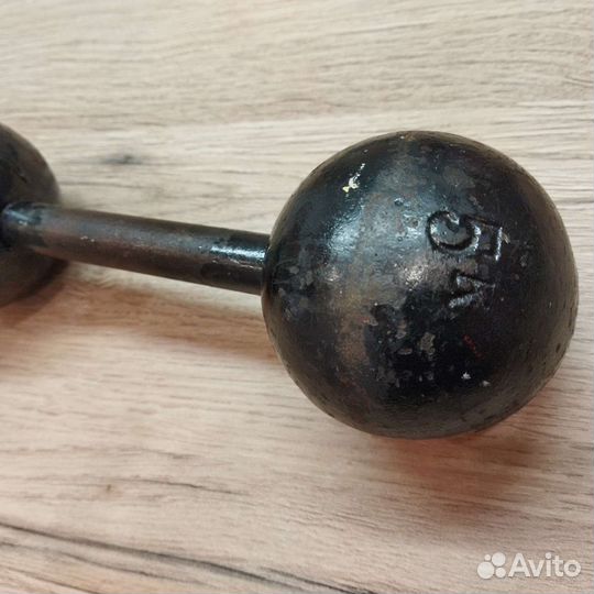 Гантель старинная 5 кг Европа