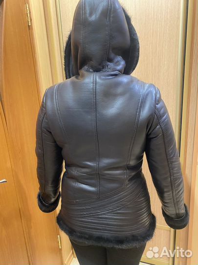 Куртка из экокожи с мехом