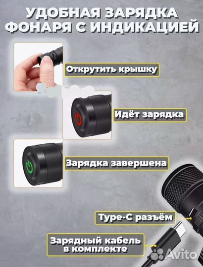 Фонарь налобный светодиодный boruit D10