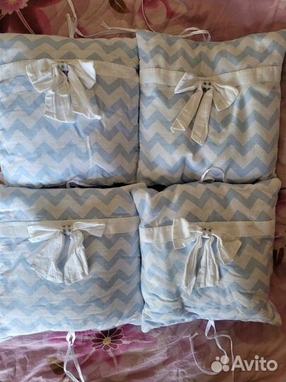 Бортики в детскую кроватку+ балдахин с креплением