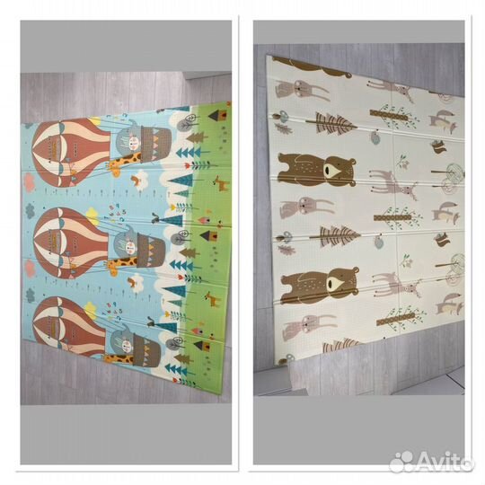 Развивающий детский коврик складной для ползания