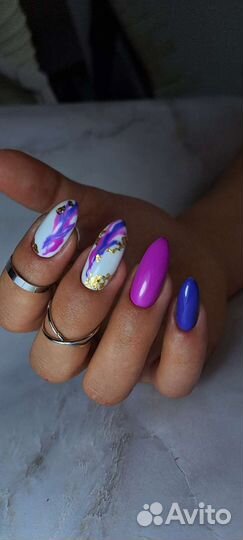 Маникюр с покрытием, наращивание