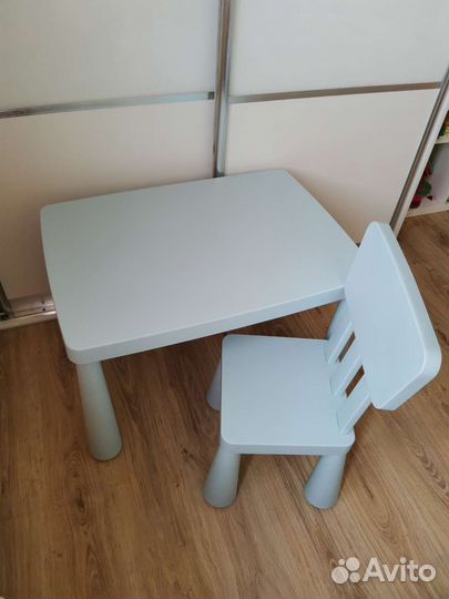 Детский стол и стул IKEA маммут