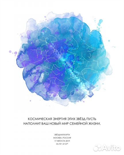 Карта звездного неба - подарок