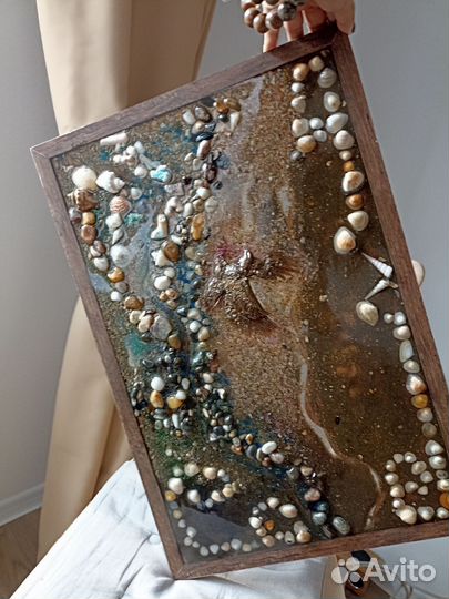 Картина из песков морей Дорога жизни