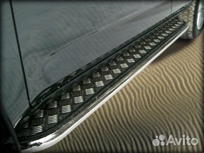 Пороги с листом d-53 Toyota Rav-4, 2010-2012 г.в