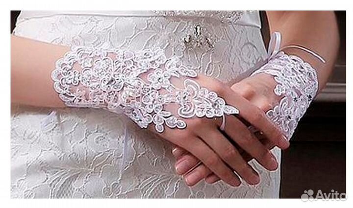 Перчатки свадебные. Новые