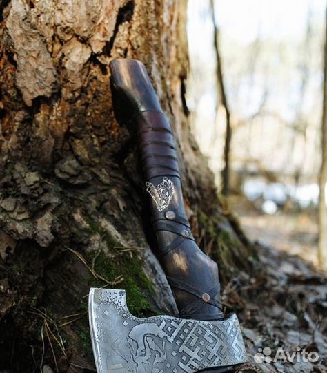 Кованый топор ручной работы Казачий Атаман