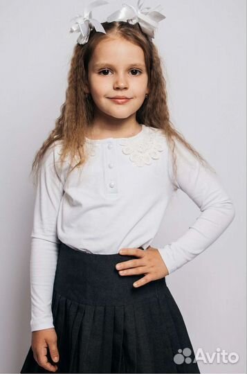 Блузка для девочки школьная