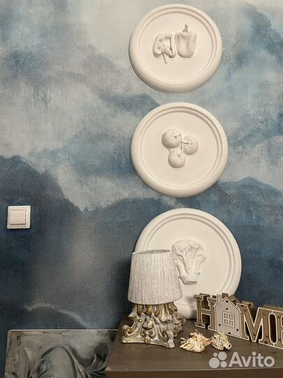 Панно-медальоны на стену. Комплект 3шт