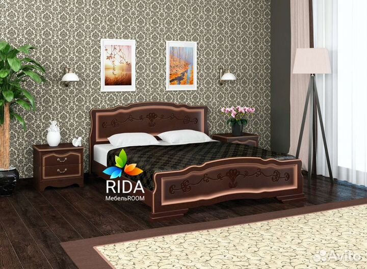 Кровать деревянная 180х200