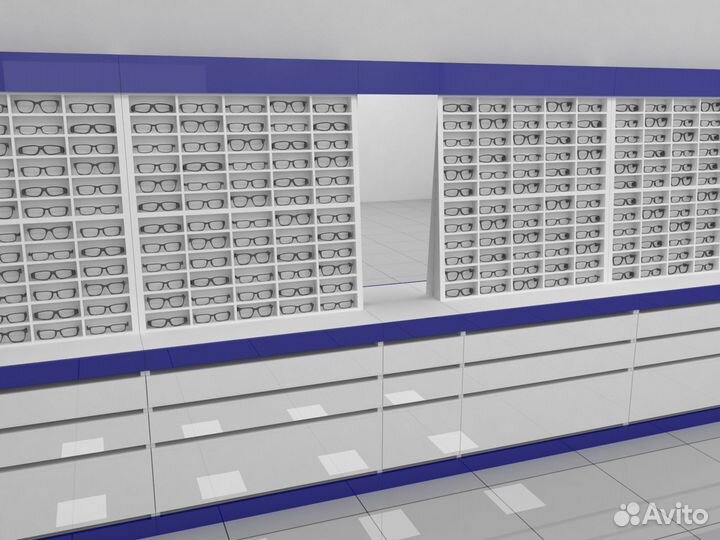 Подиумы и стеллажи для оптики