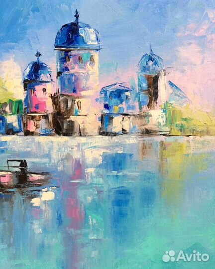 Картина холст масло картинка пейзаж венеция море