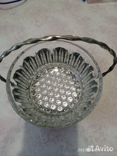 Хрустальная конфетница СССР