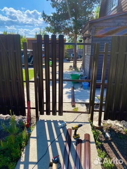 Забор из профлиста / ворота