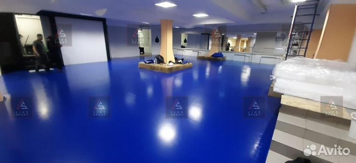 Борцовский ковер 10х10 одноцветный