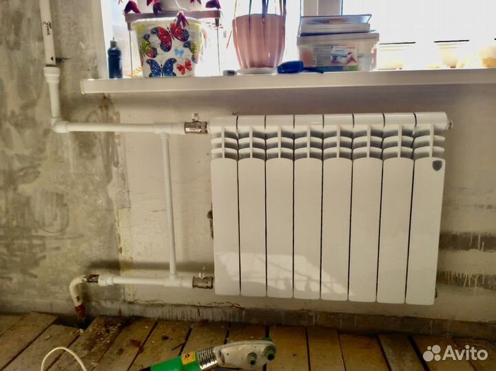 Услуги Сантехника. Монтаж радиаторов. Замена труб