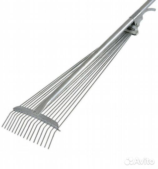 Грабли веерные металлические 16 зубцов раздвижные
