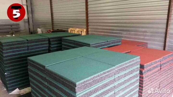 Резиновая плитка для спортзала