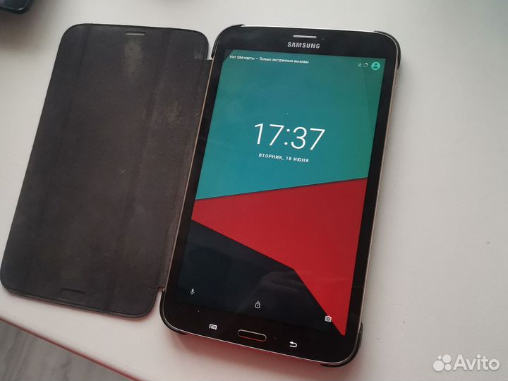 Samsung tab 3/ Android 7/ Сд карта/ Чехол книжка