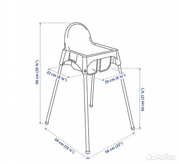 Стульчик для кормления IKEA Aнтилоп