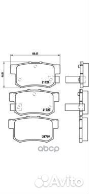 Колодки тормозные дисковые задн. acura CL Coupe