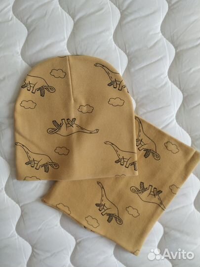 Комплект: Шапка + снуд (манишка/шарф) Демисезон