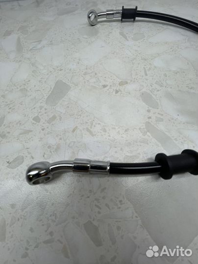 Армированный тормозной шланг чёрный 500мм №2