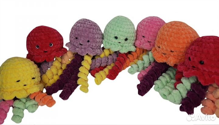 Мягкая игрушка осьминог, подарок новорожденному