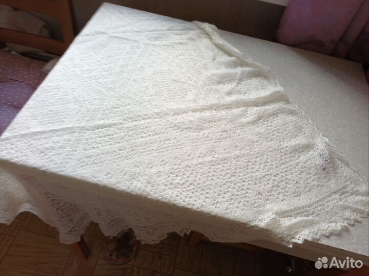 Оренбургский пуховый платок новый пух68вискоза32