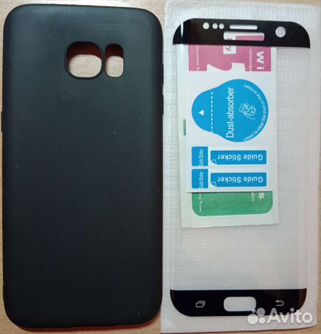 Чехол + защитное стекло для samsung galaxy s7 edge