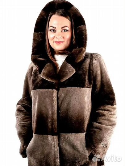 Шуба из натурального меха бобра