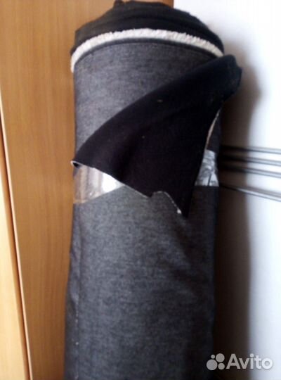 Ткань джинсовая утепленная на флисе