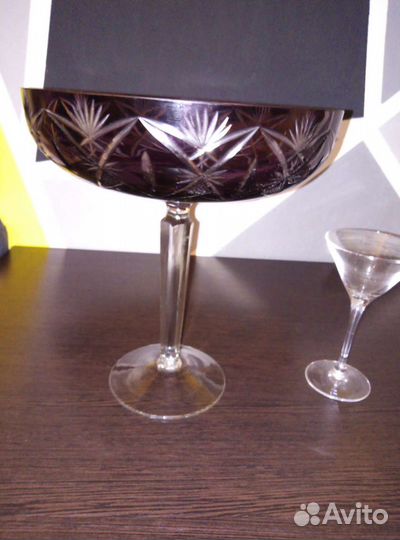 Ваза цветной хрусталь СССР