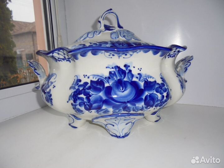 Супница Гжель фарфор 