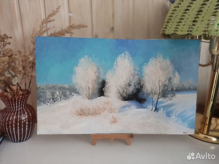 Этюд Морозная Зима 30 на 50 см