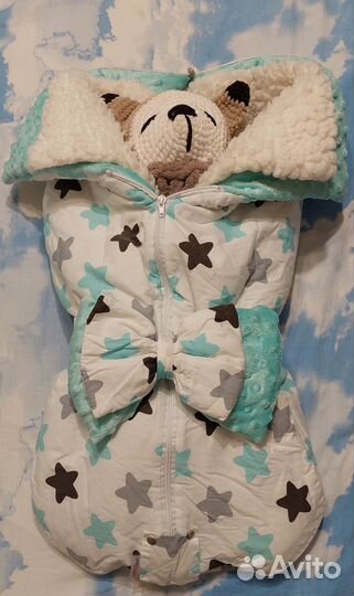 Конверт на выписку зимний для автолюльки