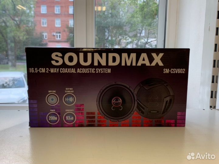 Автомобильные колонки Soundmax 16.5см