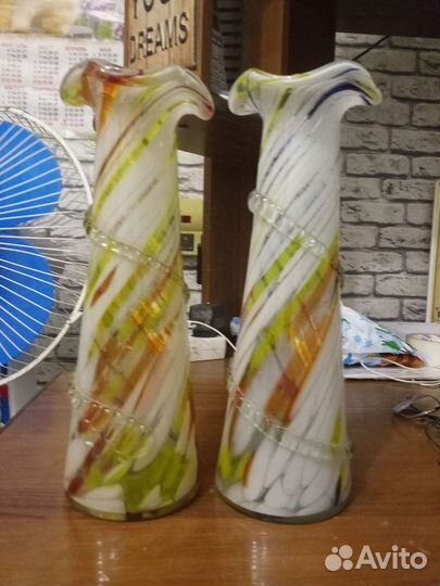 Ваза цветное стекло СССР