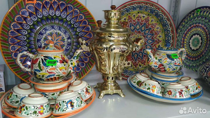 Глиняный чайный сервиз