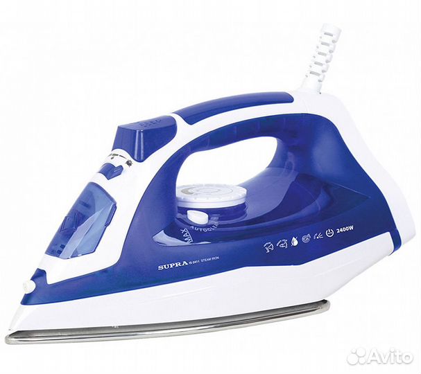 Утюг Supra IS-2411 2400Вт белый/синий